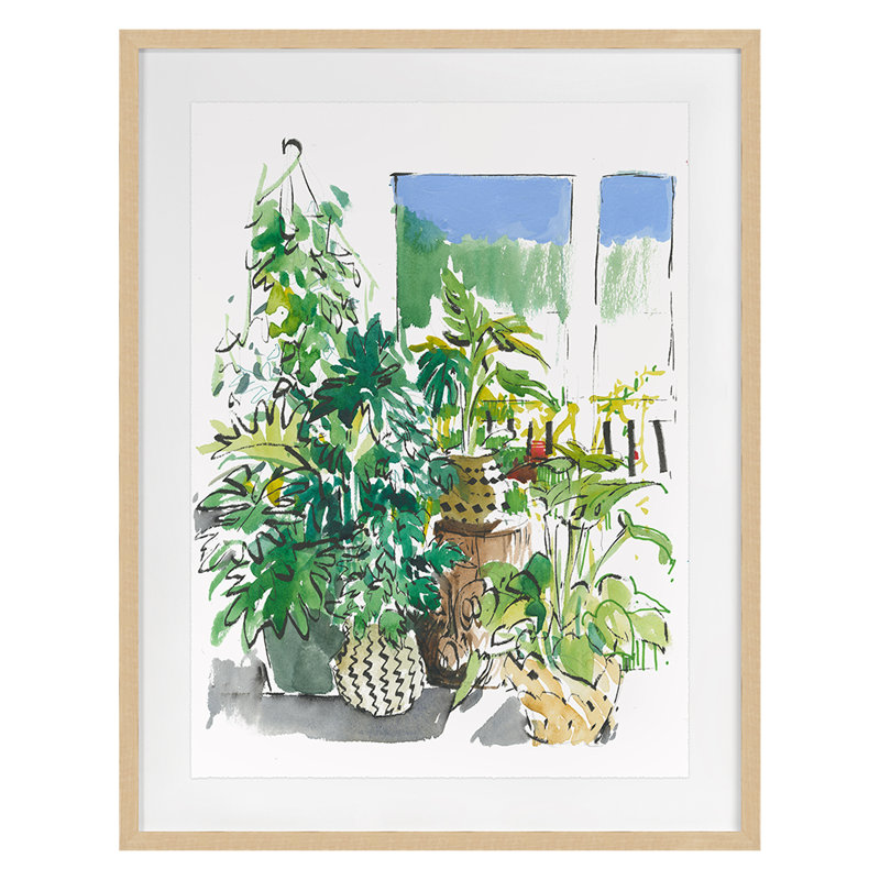 Sun Room 2 Print by PC Ngo, 32" H x 25" W, Maple Framed