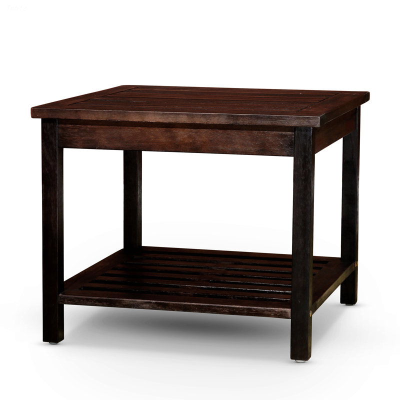 Outdoor Side Table With Open Storage Shelf