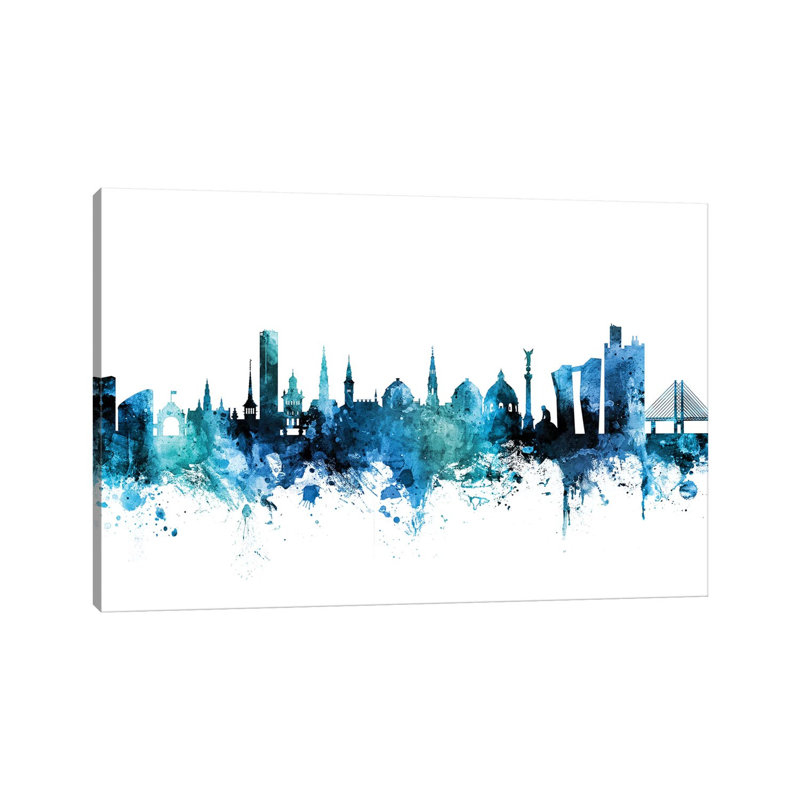 Copenhagen, Denmark Skyline by Michael Tompsett - Wrapped Canvas Gallery-Wrapped Canvas Giclée, 30.48 cm H x 45.72 cm W