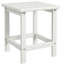 Table d'appoint carrée de 38 cm (15 po) résistante aux intempéries, idéale pour véranda, piscine ou balcon. Robuste, supporte une charge de 50 kg (110 lb). Couleur : blanc.