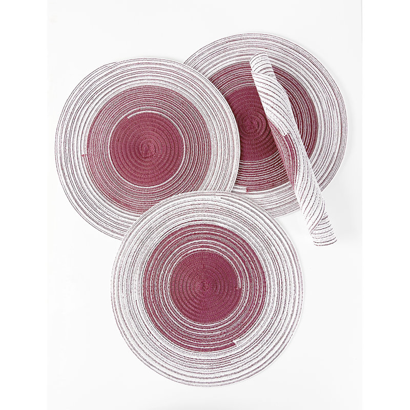 Ensemble de napperons 4 pièces Almut, Rouge