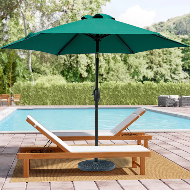 Parasol Sawyer, H 90 po x l 90 po x P 90 po, Vert foncé