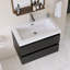 Meuble-lavabo mural simple avec plateau en résine intégré blanc-2042215610-2042215611