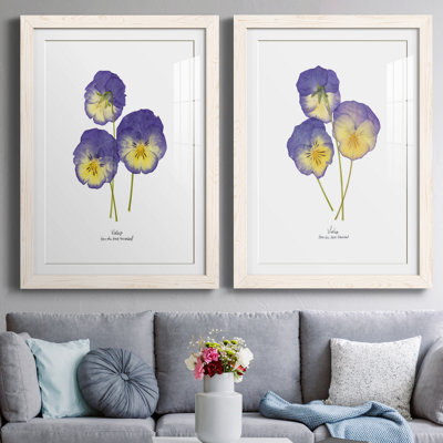 " Pressed Violas I " 2 - Pieces Painting Print