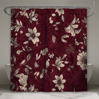 Rideaux de douche Floral Botanical Illustration