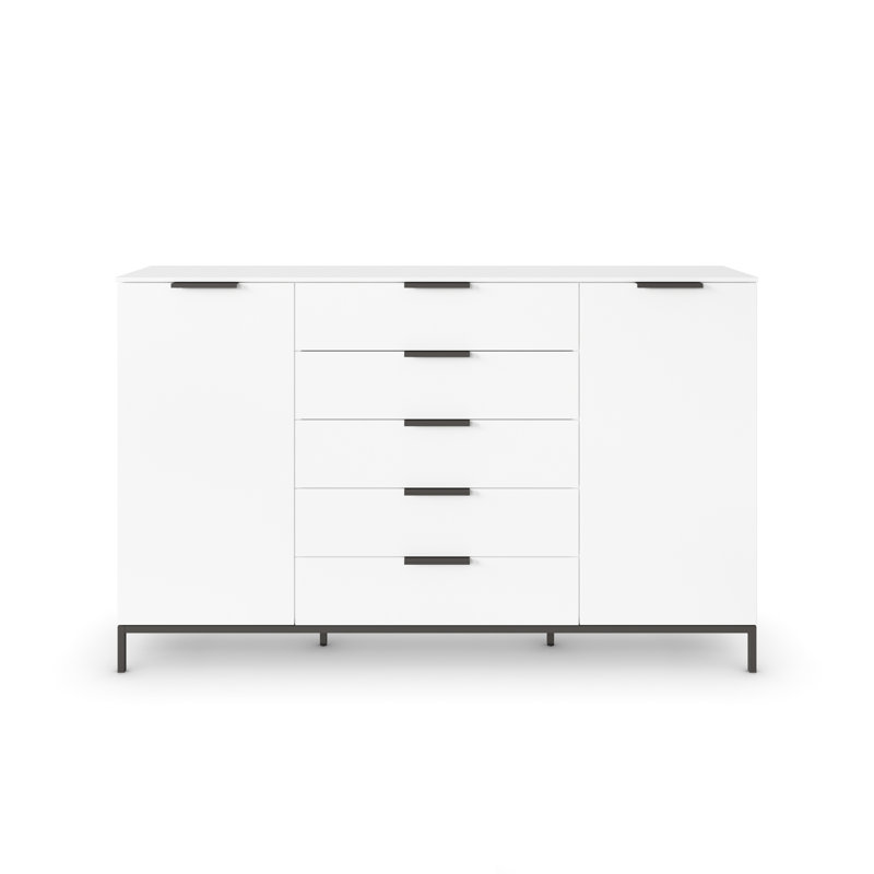 5 - Drawer Chest of Drawers, Alpine White/Graphite