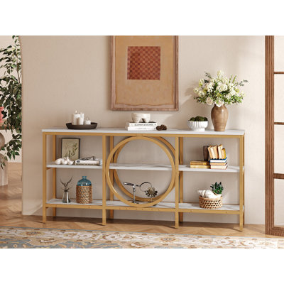66"Console Table Industrial  Long Sofa Table