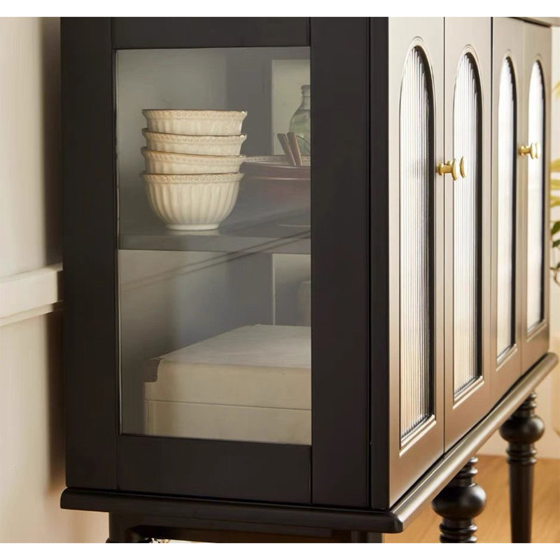Vitrine en verre de style américain noir
