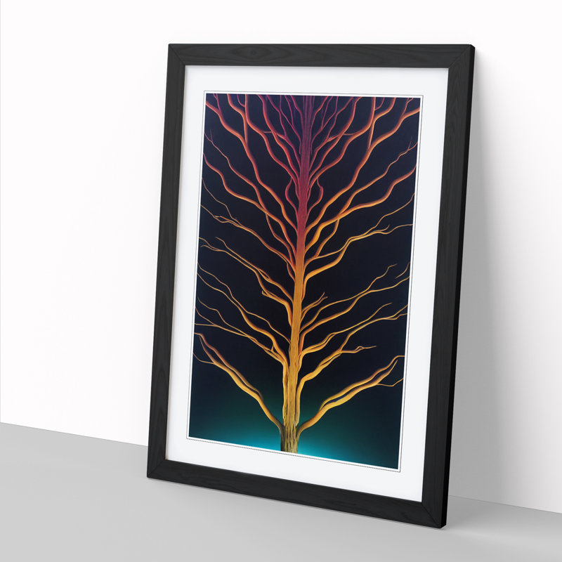 Poularies Gothic Tree Vol.2 - Framed Print, 64cm H x 46cm W, Oak