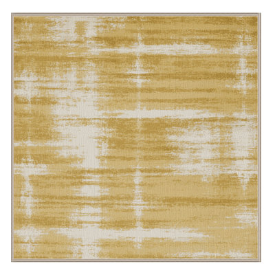 Machine Washable Abstract Beige Area Rug