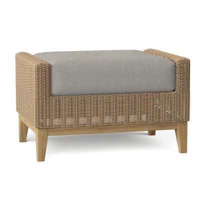 Frances Outdoor Teak Ottoman