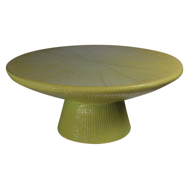 Ceramic Furniture Outdoor Round Coffee Table, Citrus