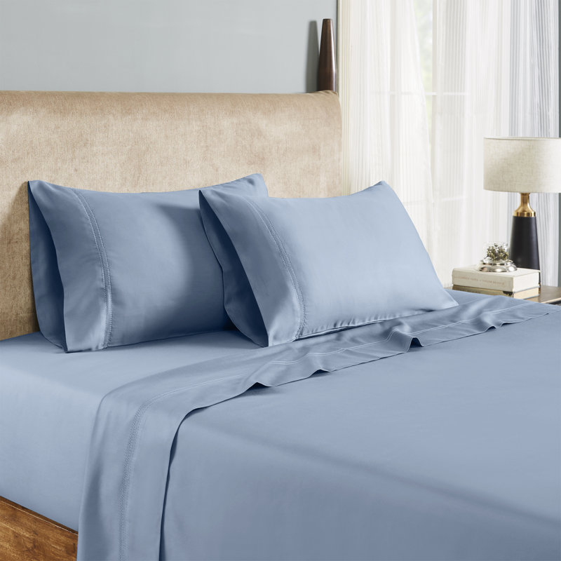 Cotton Blend Sheet Set, King, Celestial Blue