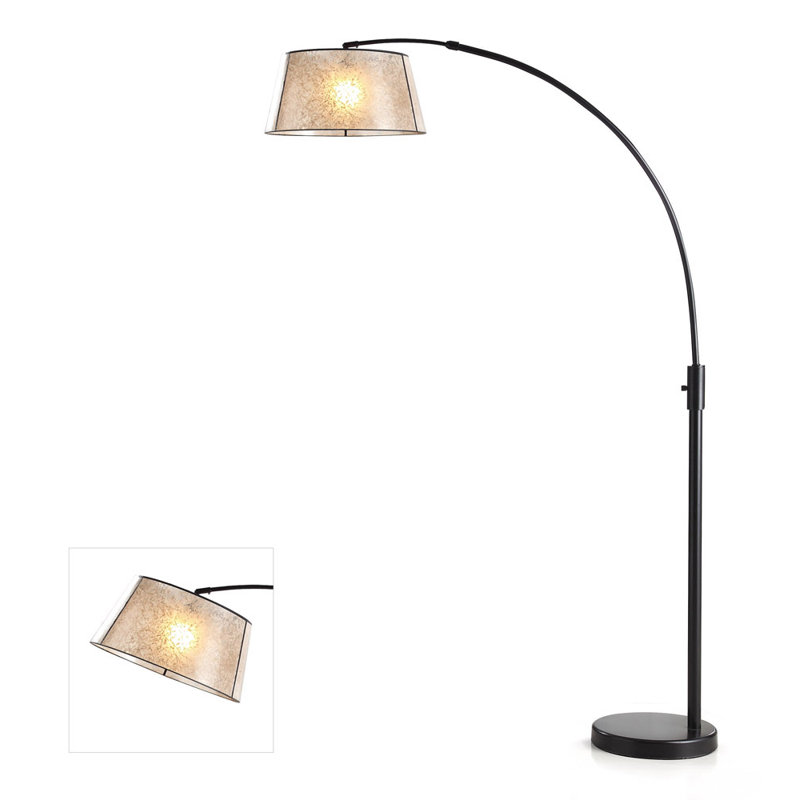 Aldusa 82'' Arched Floor Lamp, Dark Bronze, Mica