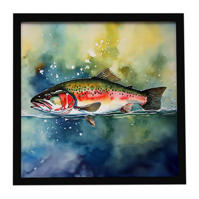 Trout Framed Metal Print
