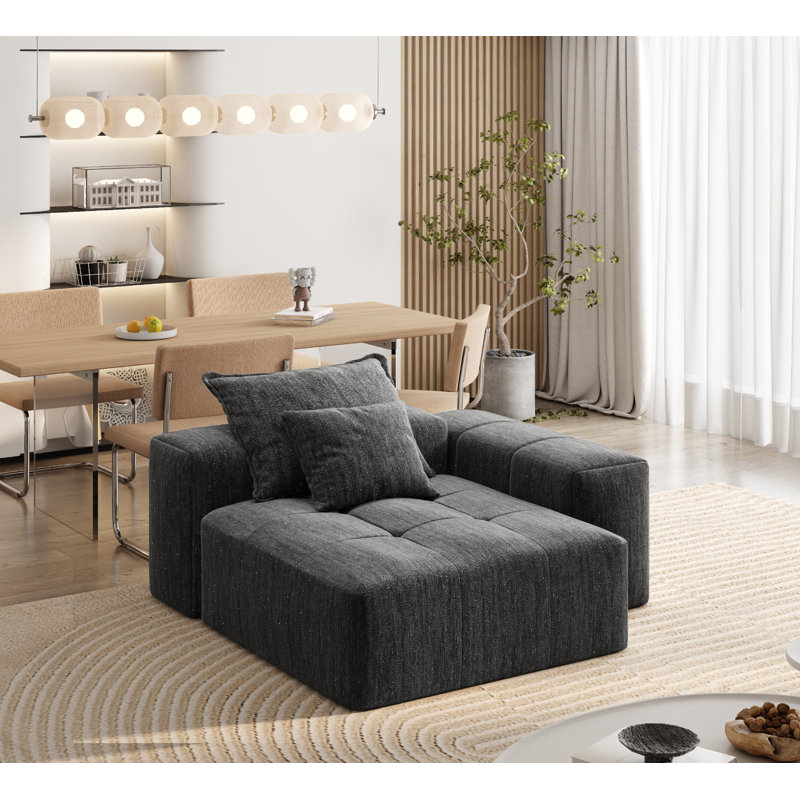 Canapé modulaire surdimensionné Modern, Noir