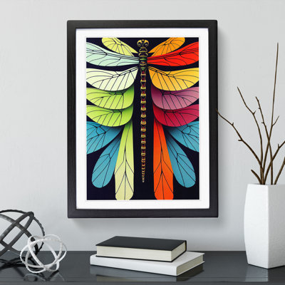 Mindblowing Dragonfly Abstract - Framed Print