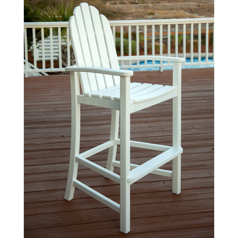 POLYWOOD Classic Adirondack Bar Chair, White