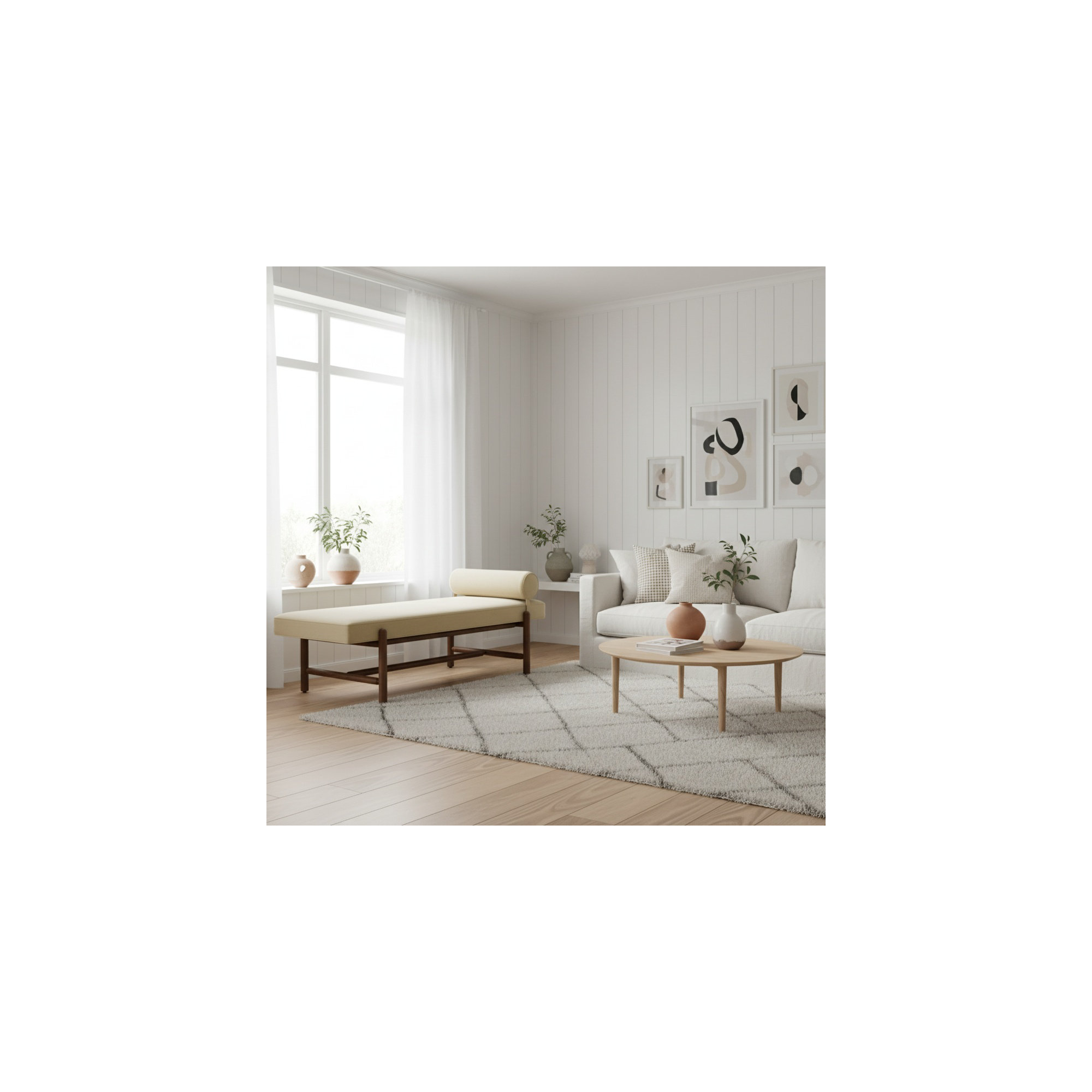 Cellire Bench, Khaki, Brown