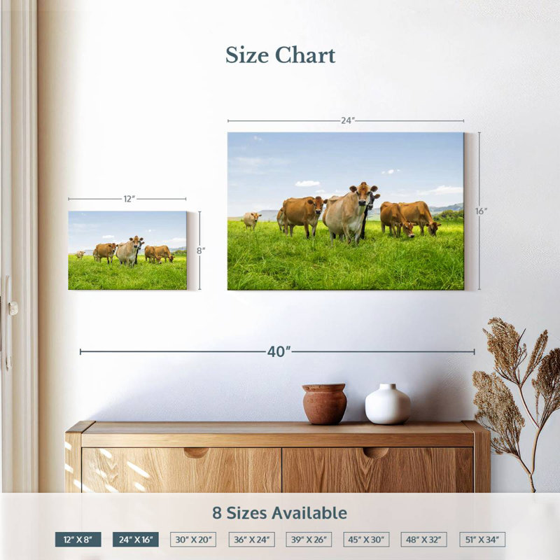 Farm Cattle, 16" H x 24" W