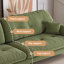 Canapé modulaire en polyester vert-379472924-379472926-379472914