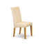 Ensemble de 5 pièces pour coin-repas pour 4 personnes comprenant une table de salle à manger carrée et 4 chaises Parson en lin beige clair et chêne-1648444225-1648444224-1743687463