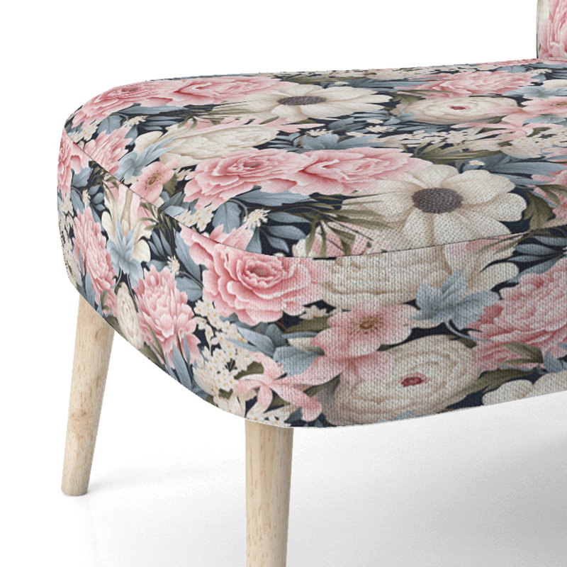 Chaise d'appoint rembourrée Boho Pastel Blooms