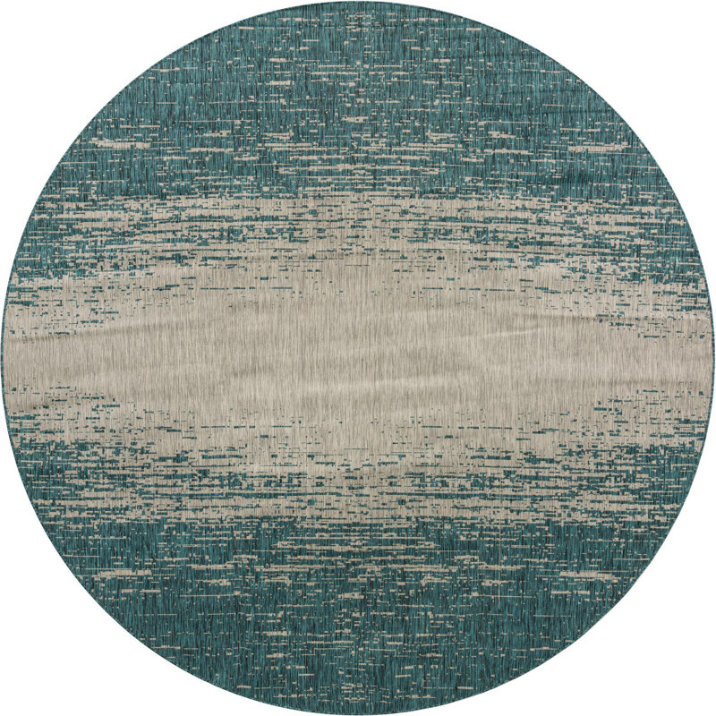 Tapis vert iris pour l'extérieur, Rond 10 pi 8 po
