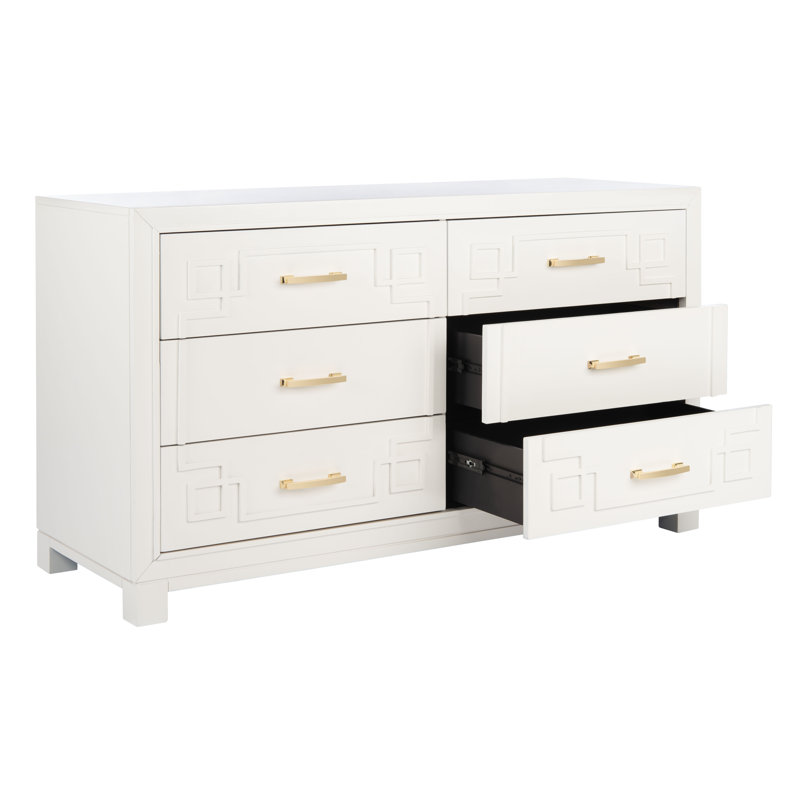 Ritner 50'' W 6 - Drawer Dresser, White