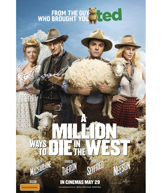 Million Ways to Die in the West, H 24 po x l 16 po