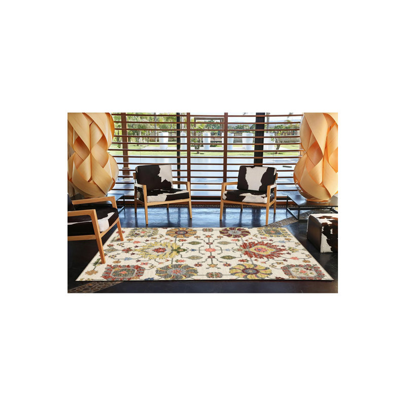Tapis décoratif lavable à la machine beige, Tapis de couloir 3 pi 3 po x 9 pi 10 po