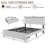 Farmhouse Wood Platform Bed Frame With 2 Drawers,Full Size Bed Frame With Charging Station,No Box Spring Needed-397073892-392005248