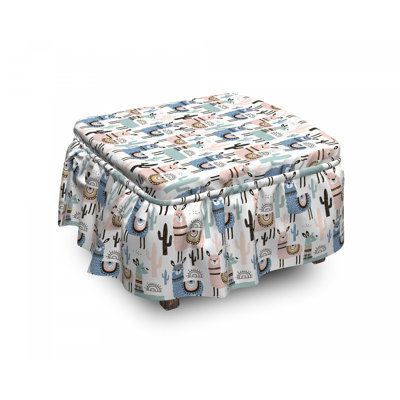 Box Cushion Ottoman Slipcover