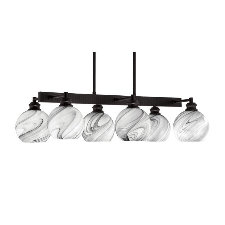 Barre d'éclairage 6 lumières avec verre 5,75 po Edge