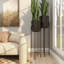 Grand support à fleurs rond en métal 2 pièces-908040111-908040108