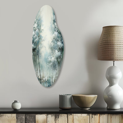 Gurtig Pine Tree Enchanted Forest I - Tree Pine Curved Shape Asymmetric Metal Wall Art