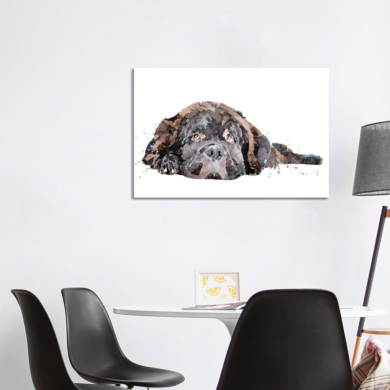Newfoundland Dog - Wrapped Canvas Painting, 101.6 cm H x 66.04 cm W x 3.175 cm D