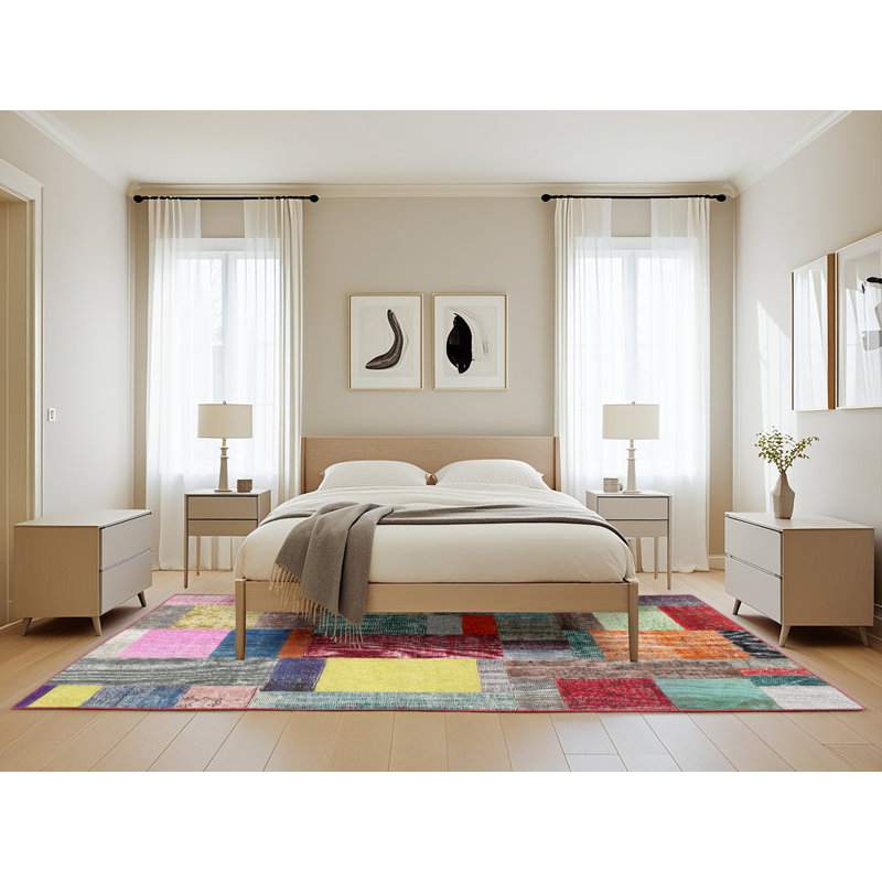 Patchwork Indoor Rug, Rectangle 5' x 8'