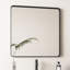 Miroir de meuble-lavabo carré en métal 36 po x 36 po, corrosion pour le salon, avec cadre, chambre à coucher et salle de bain