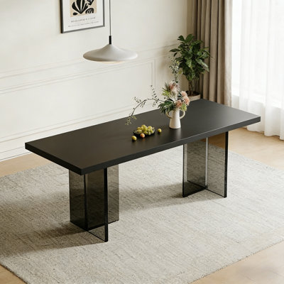 Simple and Light Luxury Black Dining Table