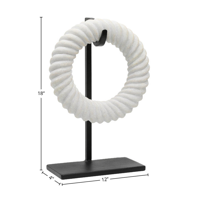 Armenta Sculpture, White (Set of 2)