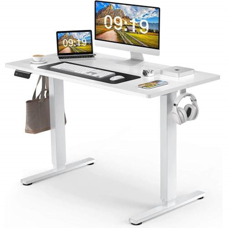 Markitta Adjustable Standing Desk, White