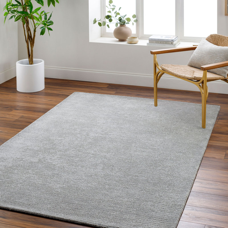 Azarael Hand Tufted Striped Indoor Rug, Round 10'