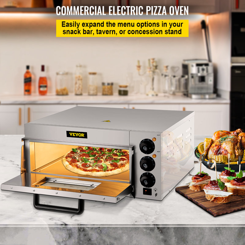VEVOR Stainless Steel Electric Commercial Countertop Pizza Oven