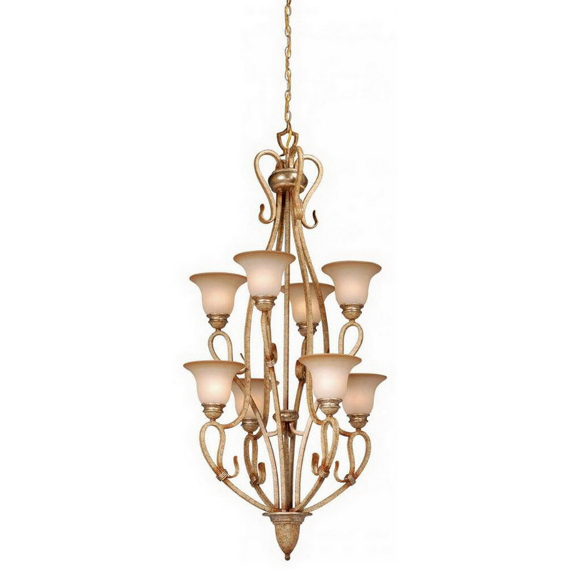 Lustre à plusieurs niveaux avec abat-jour 8 lumières Robstown