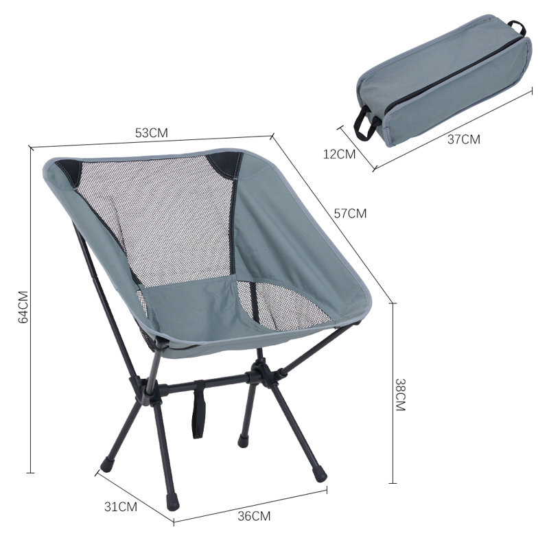 Folding Camping Chair, Grey
