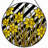 7.8"H Daffodil Pattern Stained Glass Window Panel-1225306711