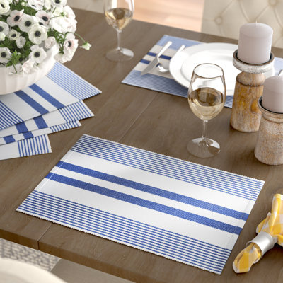 Newlyn 100% Cotton Striped Rectangle Placemat