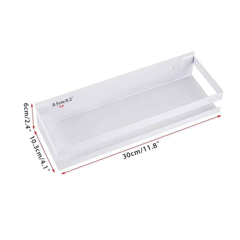 Metal Floating Shelf, White