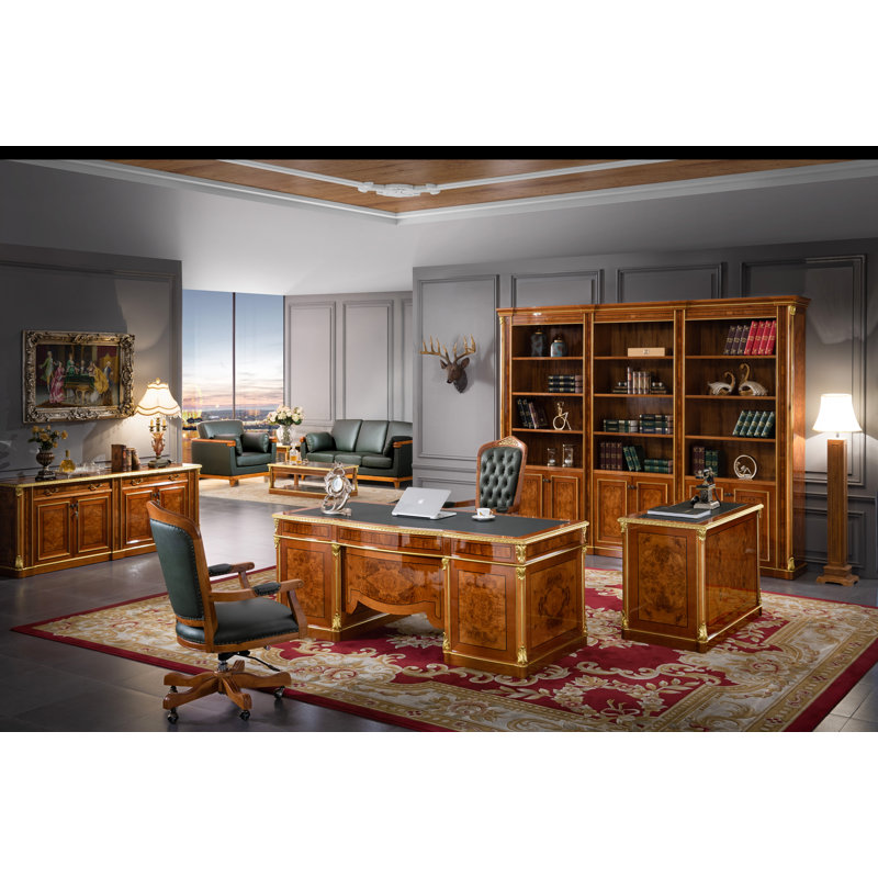 Solid Wood Base Executive Desk